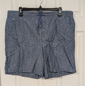 Talbots Chambray with White Polka Dots Casual Shorts in 16